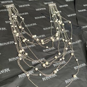 ROSANTICA MILANO SILVER EVENING NECKLACE| WOMENS